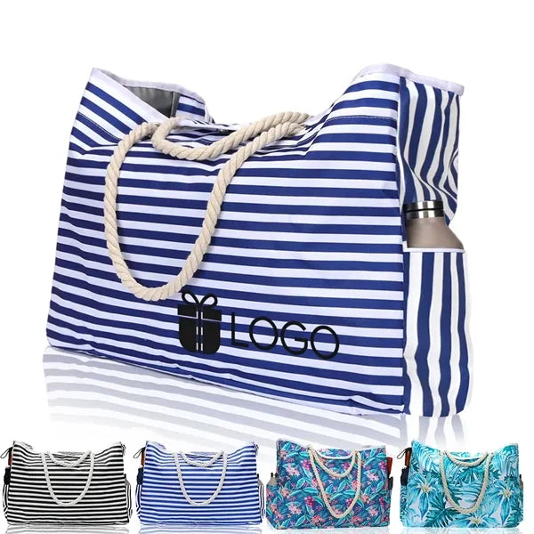 Waterproof Sandproof Spacious Rope Handle Beach Tote Bag