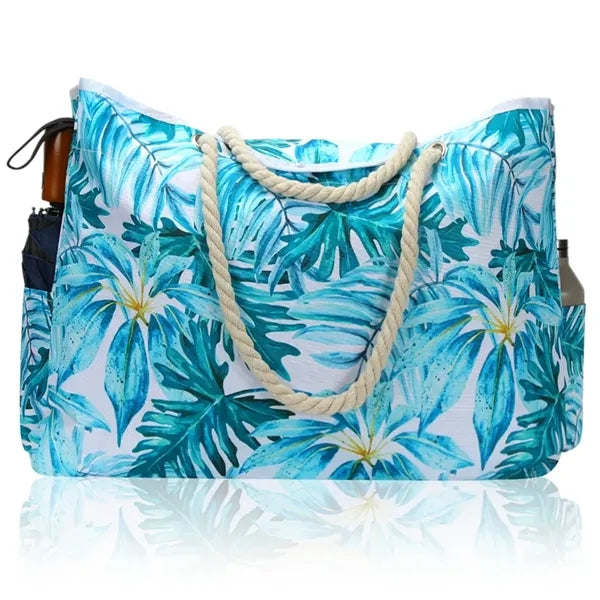 Waterproof Sandproof Spacious Rope Handle Beach Tote Bag