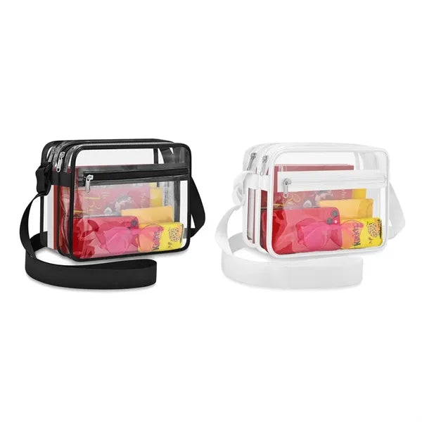 Stadium Approved Clear PVC Crossbody Messenger Bag