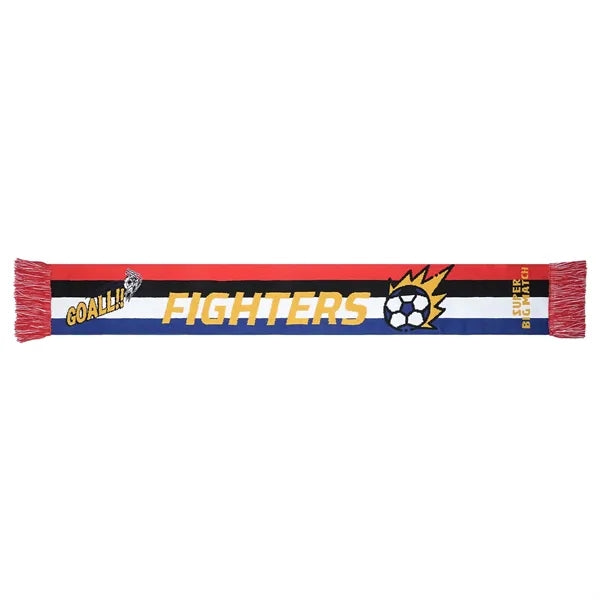 Jacquard Knit Soccer Scarf With Tassel