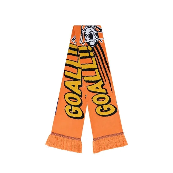 Jacquard Knit Soccer Scarf With Tassel