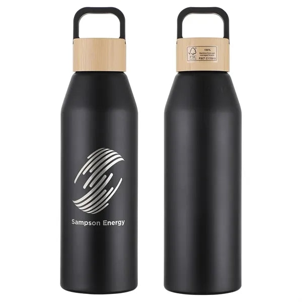Clive 24 oz Recycled Aluminum Bottle with Bamboo Lid