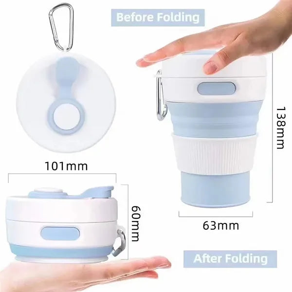 15 Oz. Collapsible Silicone Coffee Cup-Free Shipping