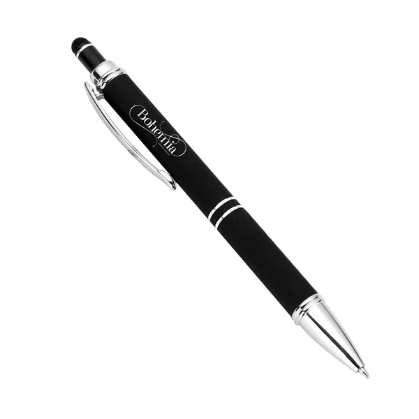 Matte-Finished Glued Metal Aluminum Barrel Ballpoint Pen