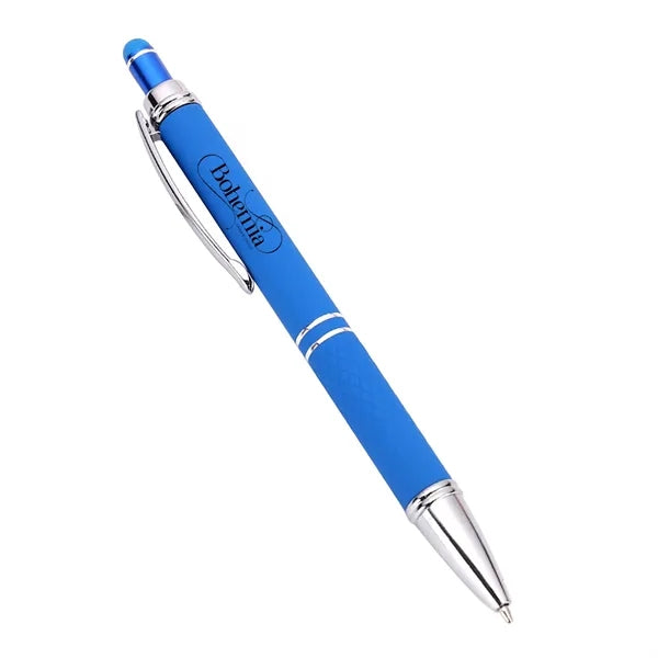 Matte-Finished Glued Metal Aluminum Barrel Ballpoint Pen