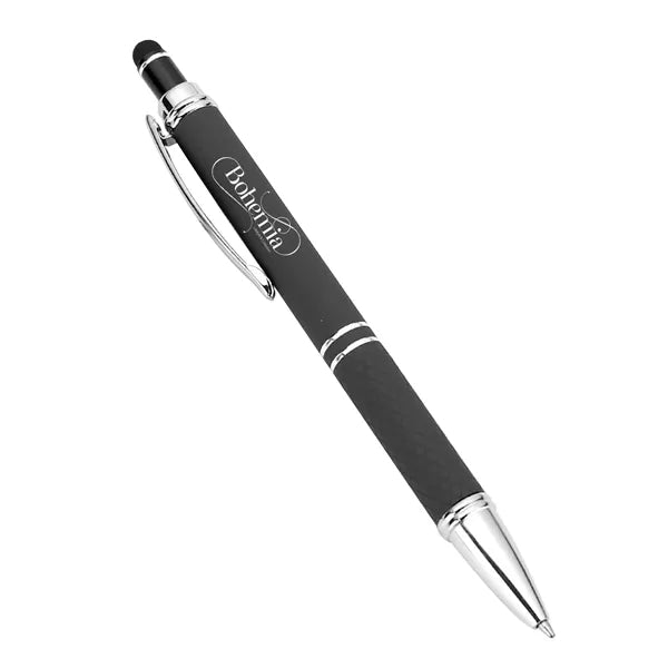 Matte-Finished Glued Metal Aluminum Barrel Ballpoint Pen