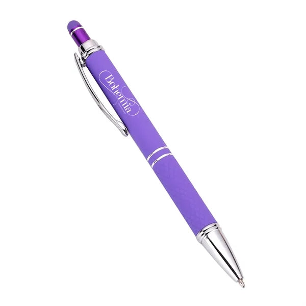 Matte-Finished Glued Metal Aluminum Barrel Ballpoint Pen