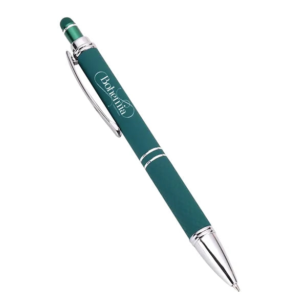 Matte-Finished Glued Metal Aluminum Barrel Ballpoint Pen