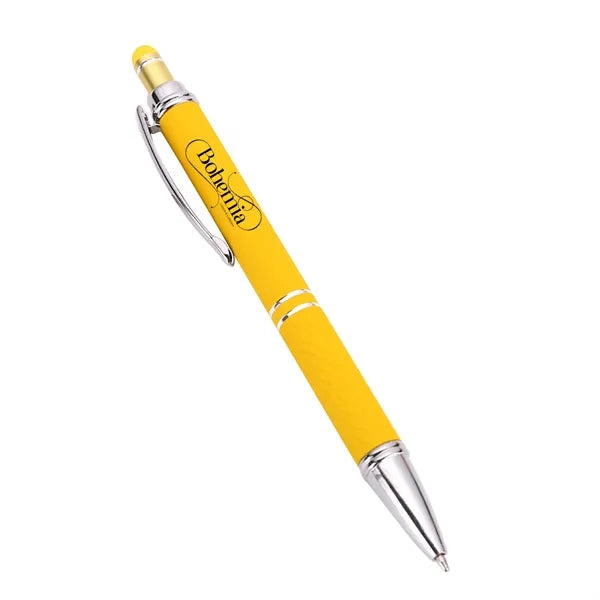 Matte-Finished Glued Metal Aluminum Barrel Ballpoint Pen