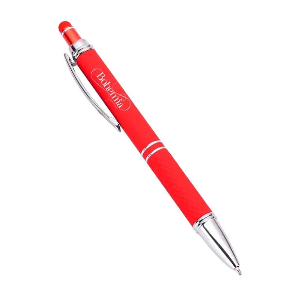 Matte-Finished Glued Metal Aluminum Barrel Ballpoint Pen