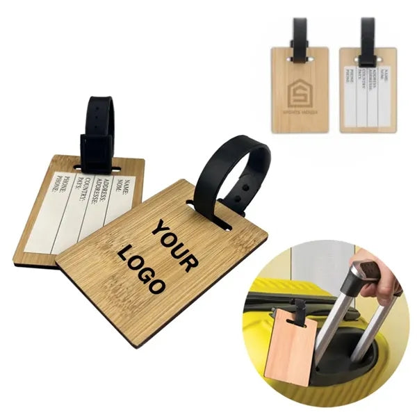 Eco Bamboo Luggage Tags