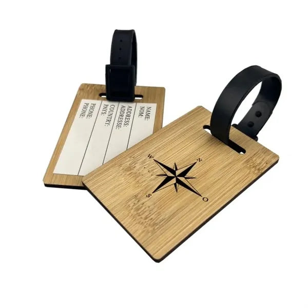 Eco Bamboo Luggage Tags