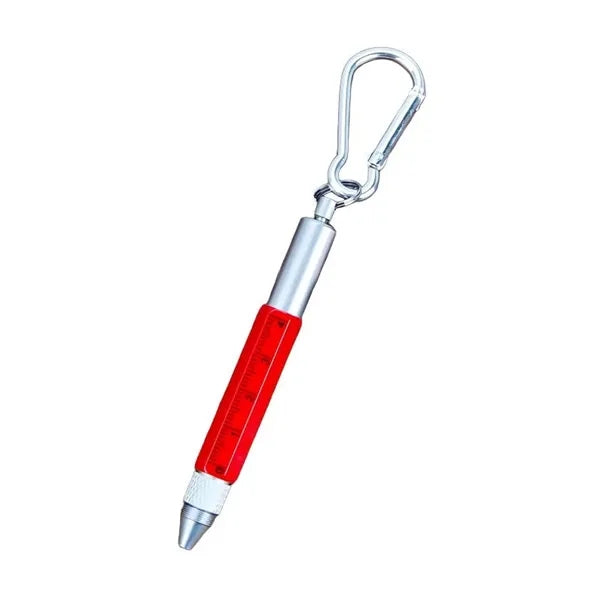 6-In-1 Multi Function Tool Pen With Key Chain