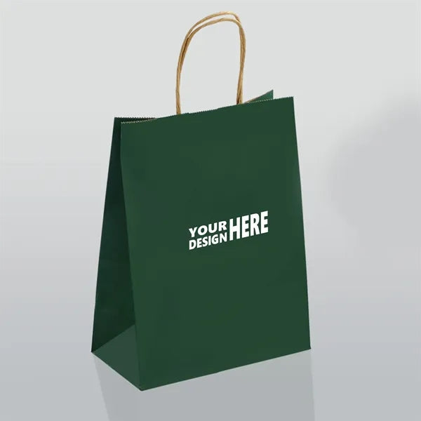 Matte Color Paper Shopper Kraft Tote Bag