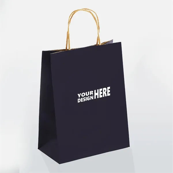 Matte Color Paper Shopper Kraft Tote Bag