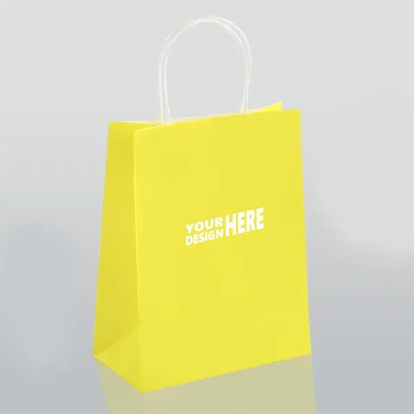 Matte Color Paper Shopper Kraft Tote Bag