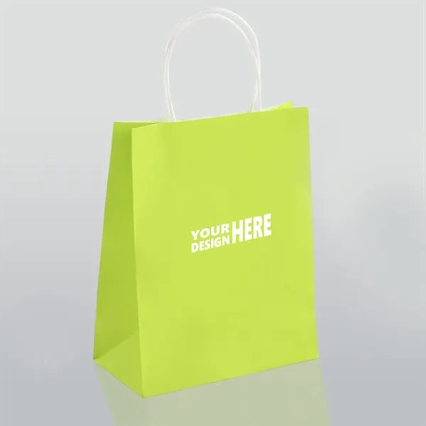 Matte Color Paper Shopper Kraft Tote Bag