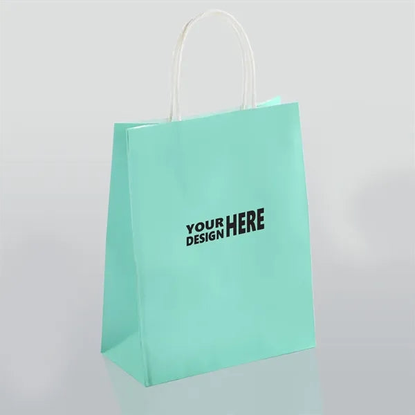 Matte Color Paper Shopper Kraft Tote Bag