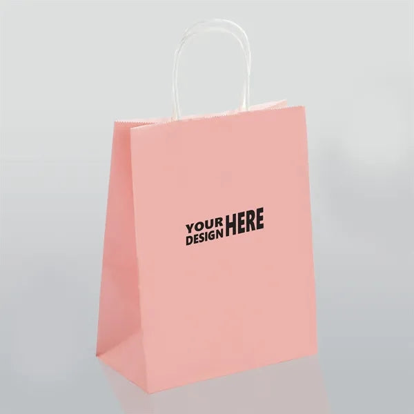 Matte Color Paper Shopper Kraft Tote Bag
