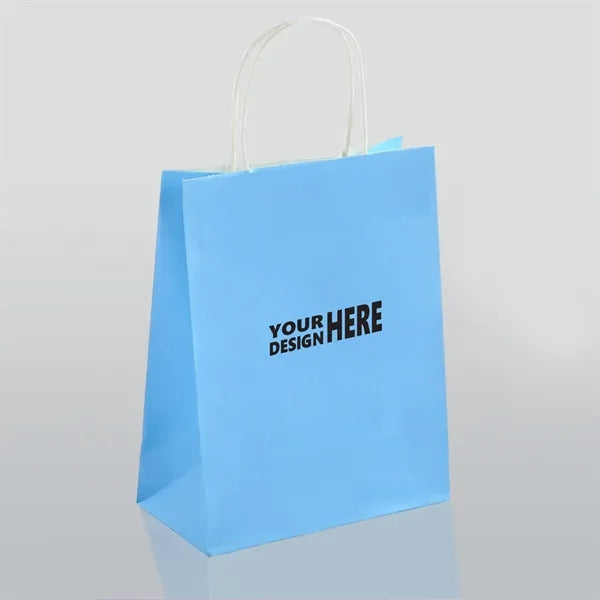 Matte Color Paper Shopper Kraft Tote Bag