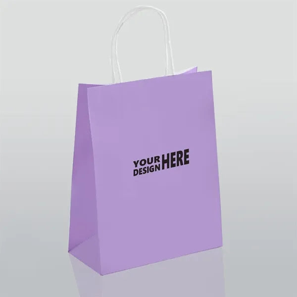 Matte Color Paper Shopper Kraft Tote Bag
