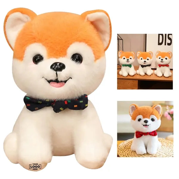 9-inch Corgi Dog W/ A Bow Tie Doll