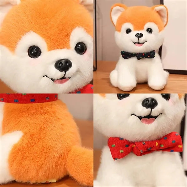 9-inch Corgi Dog W/ A Bow Tie Doll