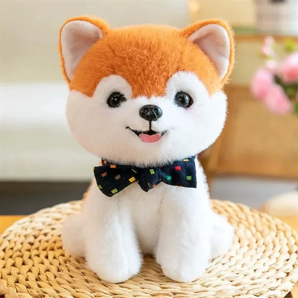 9-inch Corgi Dog W/ A Bow Tie Doll