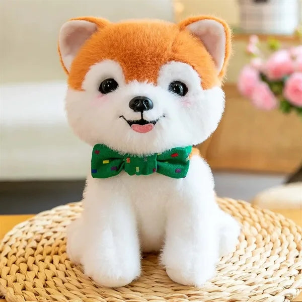 9-inch Corgi Dog W/ A Bow Tie Doll