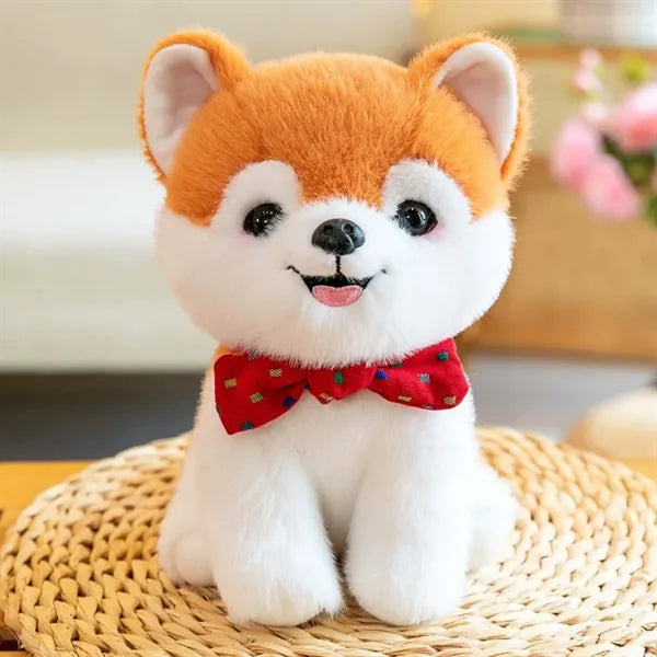 9-inch Corgi Dog W/ A Bow Tie Doll