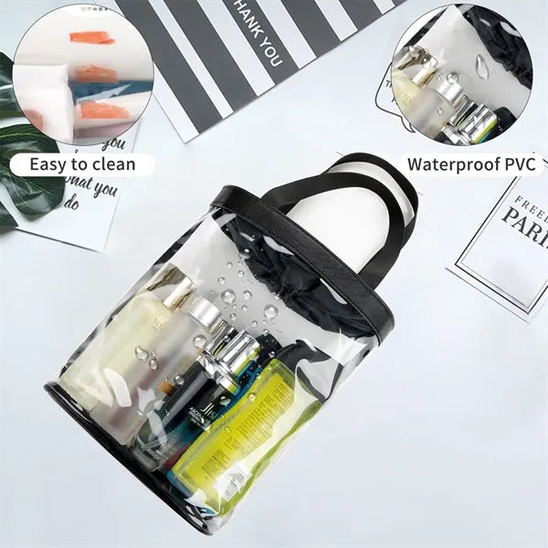 Stadium Approved Clear PVC Travel Cosmetic Tote Bag