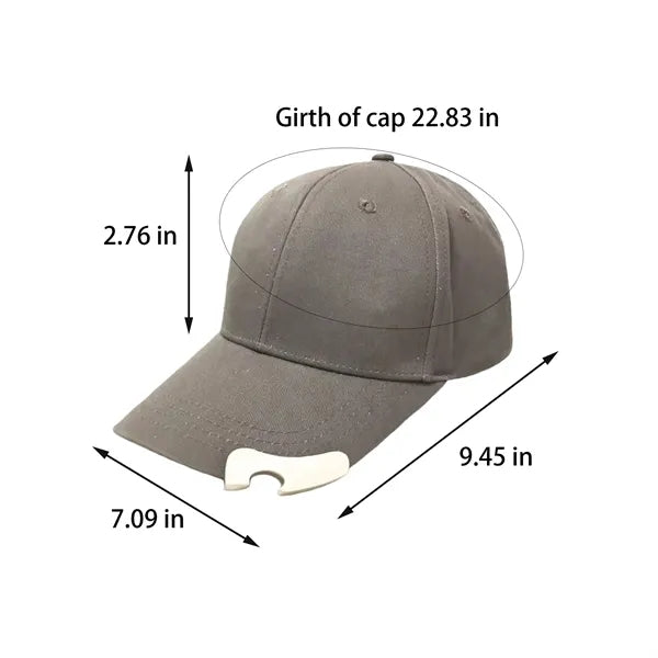 Multifunctional Cotton Baseball Cap With Bottle Opener
