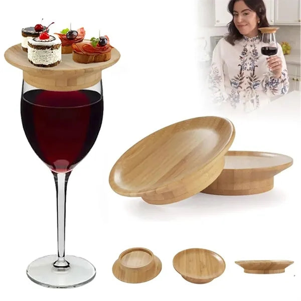Natural Bamboo Wine Glass Lid