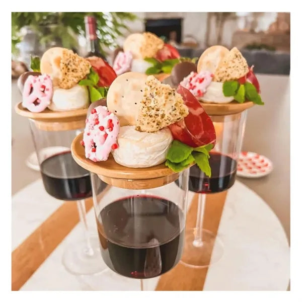 Natural Bamboo Wine Glass Lid