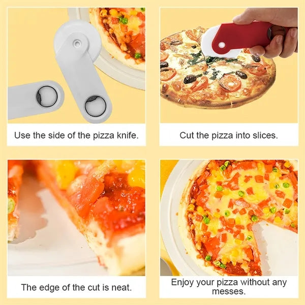 Round Plastic Pizza Cutter With Bottle Opener