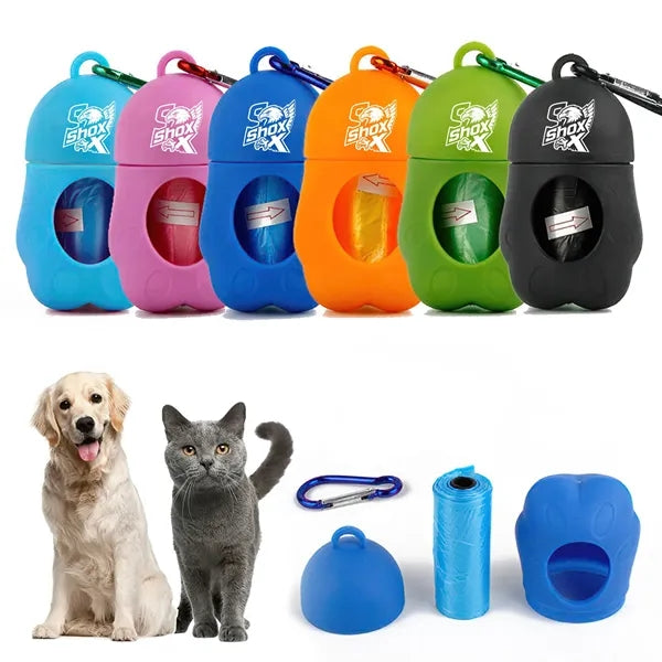 Portable Plastic Pet Garbage Bag Dispenser With Keychain