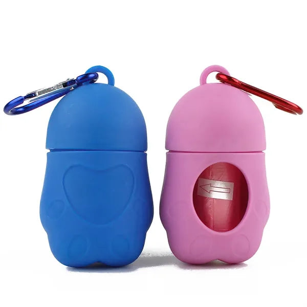 Portable Plastic Pet Garbage Bag Dispenser With Keychain