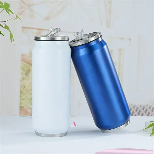 16 OZ Stainless Steel Bottle With Straw