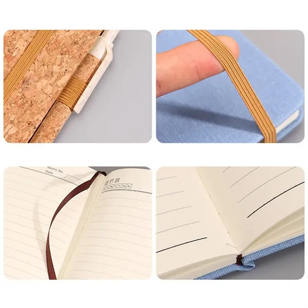 A5 Eco-Friendly PU Leather Lined Notebook