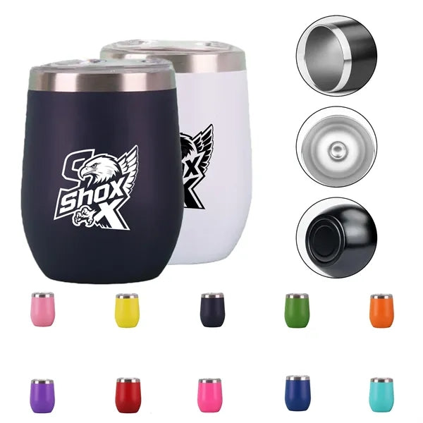 12 OZ Simple Stainless Steel Eggshell Insulated Bottle
