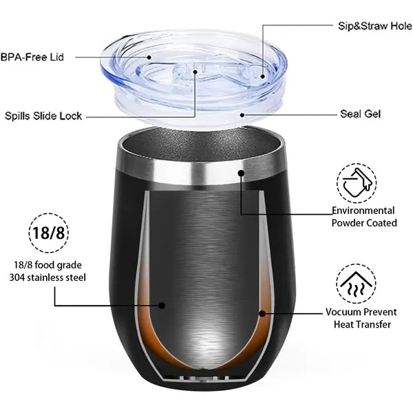 12 OZ Simple Stainless Steel Eggshell Insulated Bottle