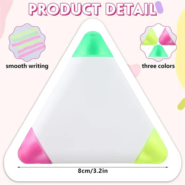 Promotable Triangular Plastic Fluorescent Pen