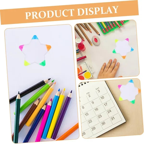 Promotable Flat Five-pointed Star Plastic Fluorescent Pen
