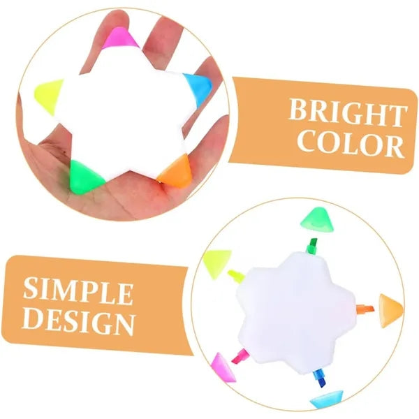 Promotable Flat Five-pointed Star Plastic Fluorescent Pen