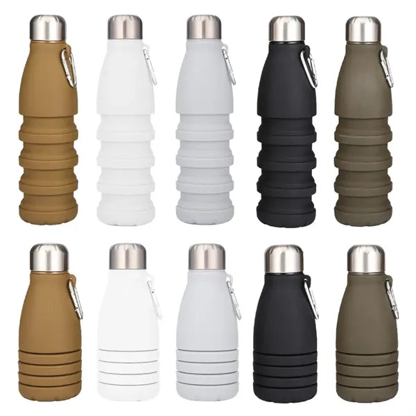 18.6 oz Collapsible Silicone Cycling Water Bottle