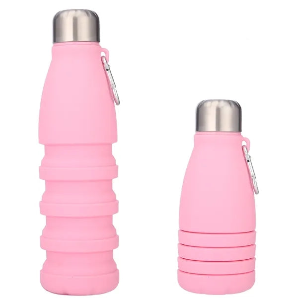 18.6 oz Collapsible Silicone Cycling Water Bottle