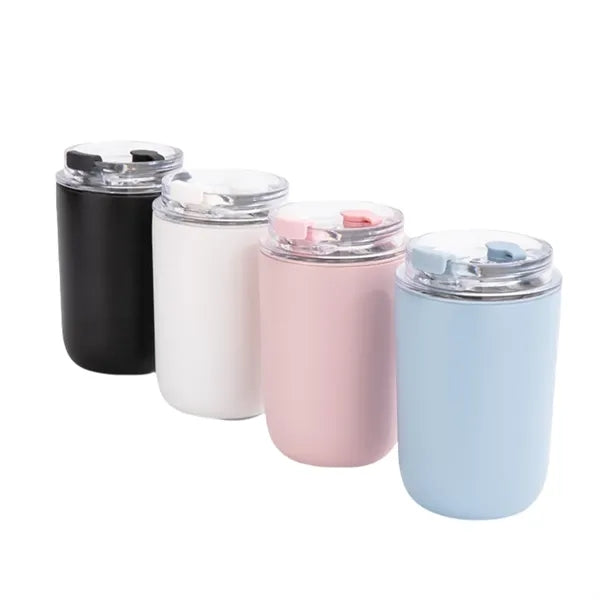 Portable Insulated Cup with Lid & Straw (280ml)