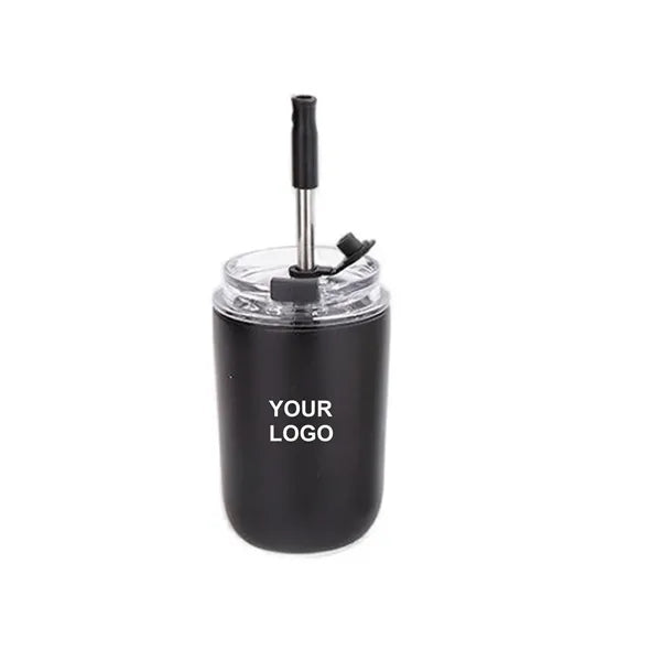Portable Insulated Cup with Lid & Straw (280ml)