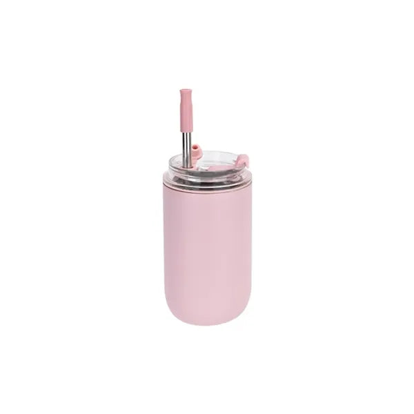 Portable Insulated Cup with Lid & Straw (280ml)