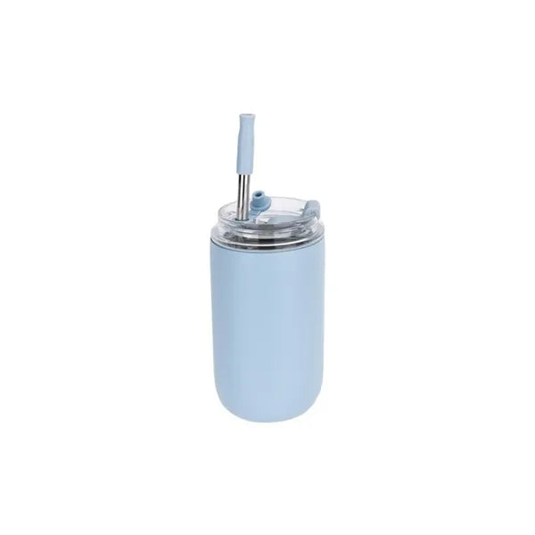 Portable Insulated Cup with Lid & Straw (280ml)